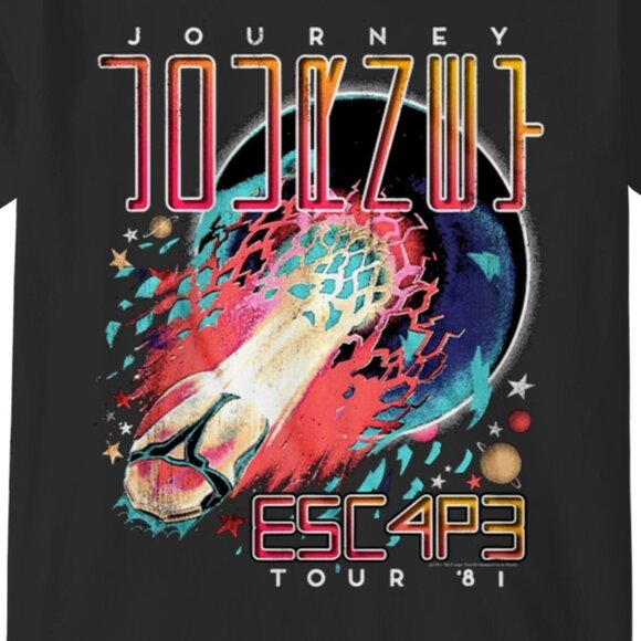 Journey Escape 1981 Tour Graphic Tee Classic Rock Music Fan Gift Casual Shirt - Picture 2 of 5